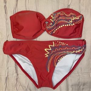 Strapless Red Bikini